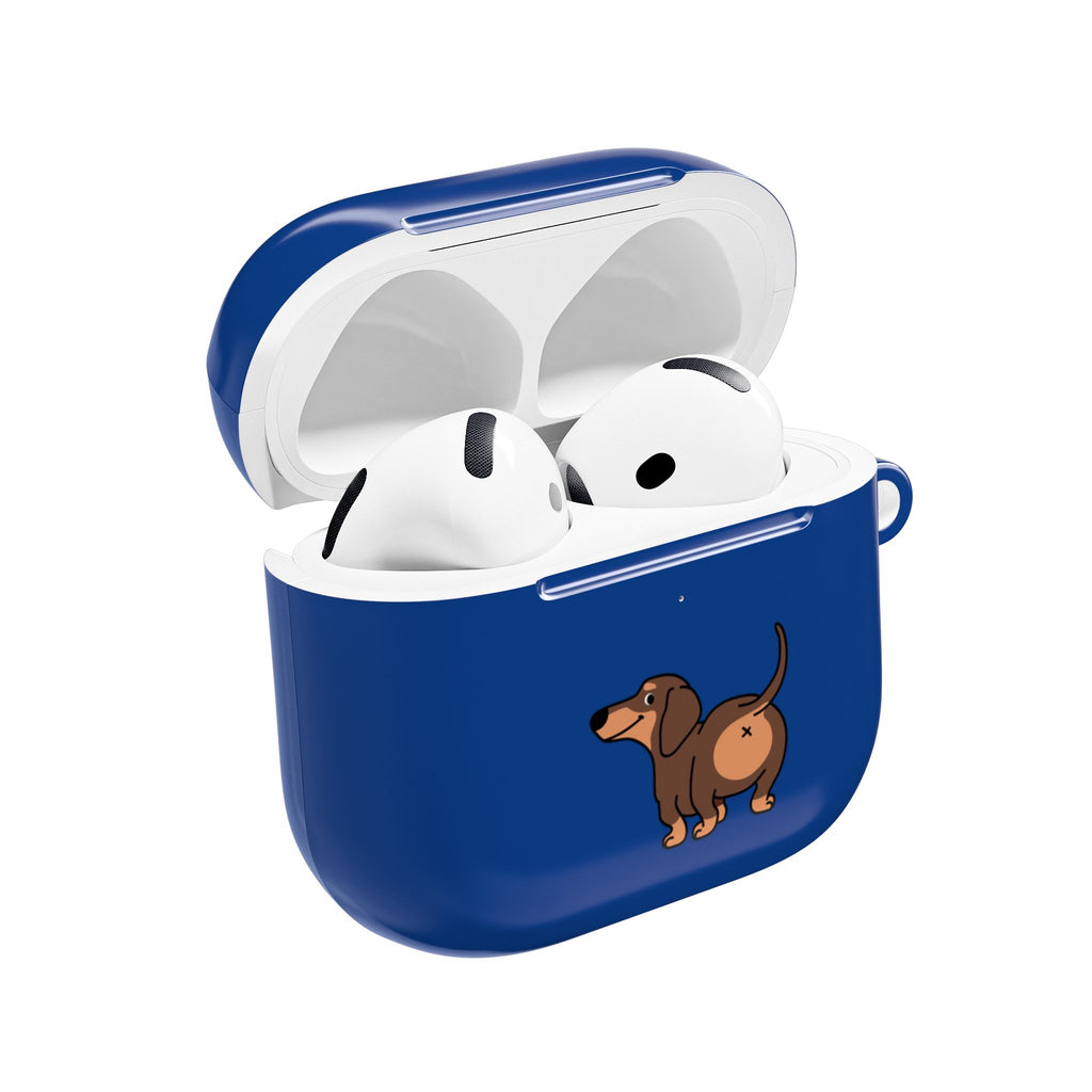 Staring Dachshund Navy AirPods or AirPods Pro Case