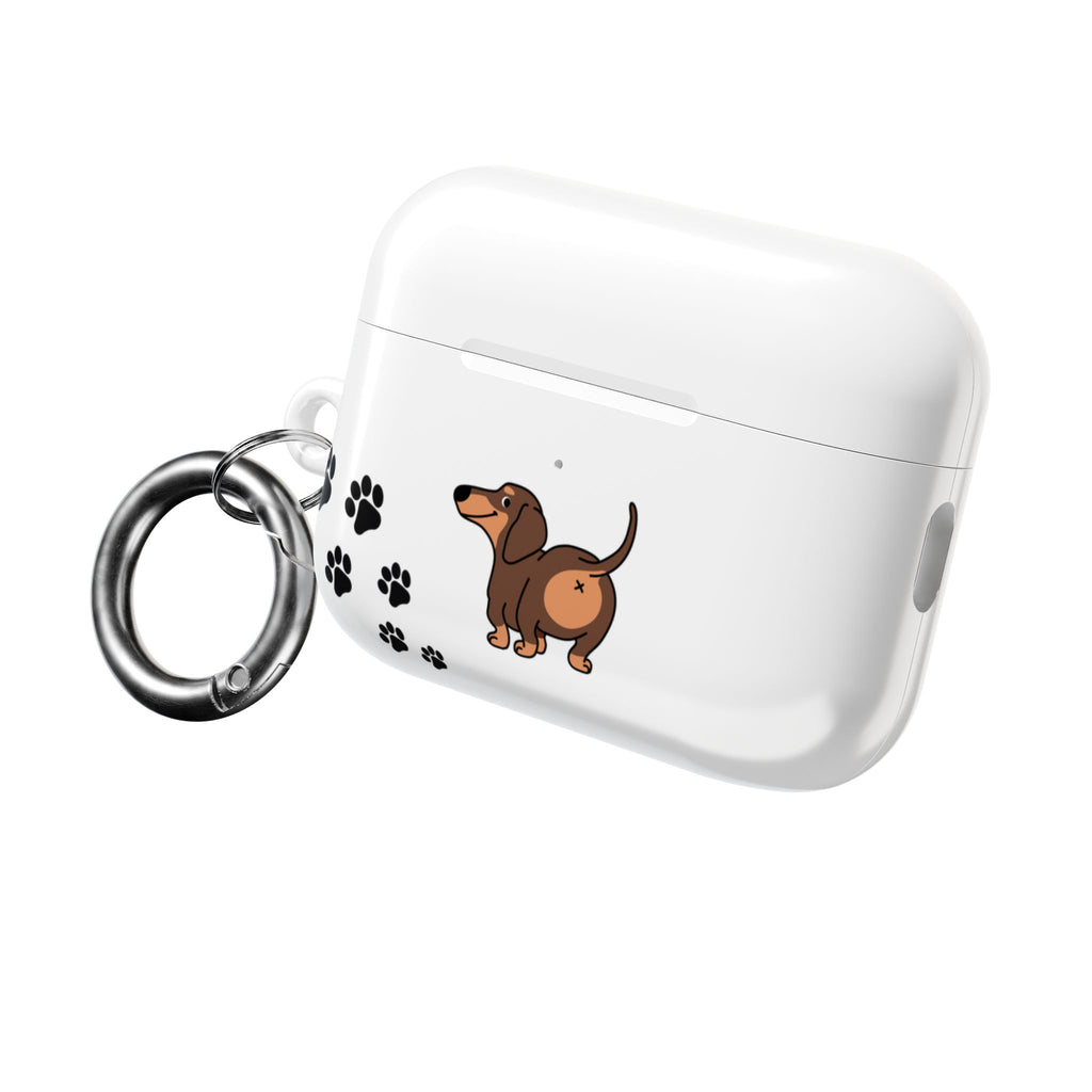 Staring Dachshund White AirPods or AirPods Pro Case