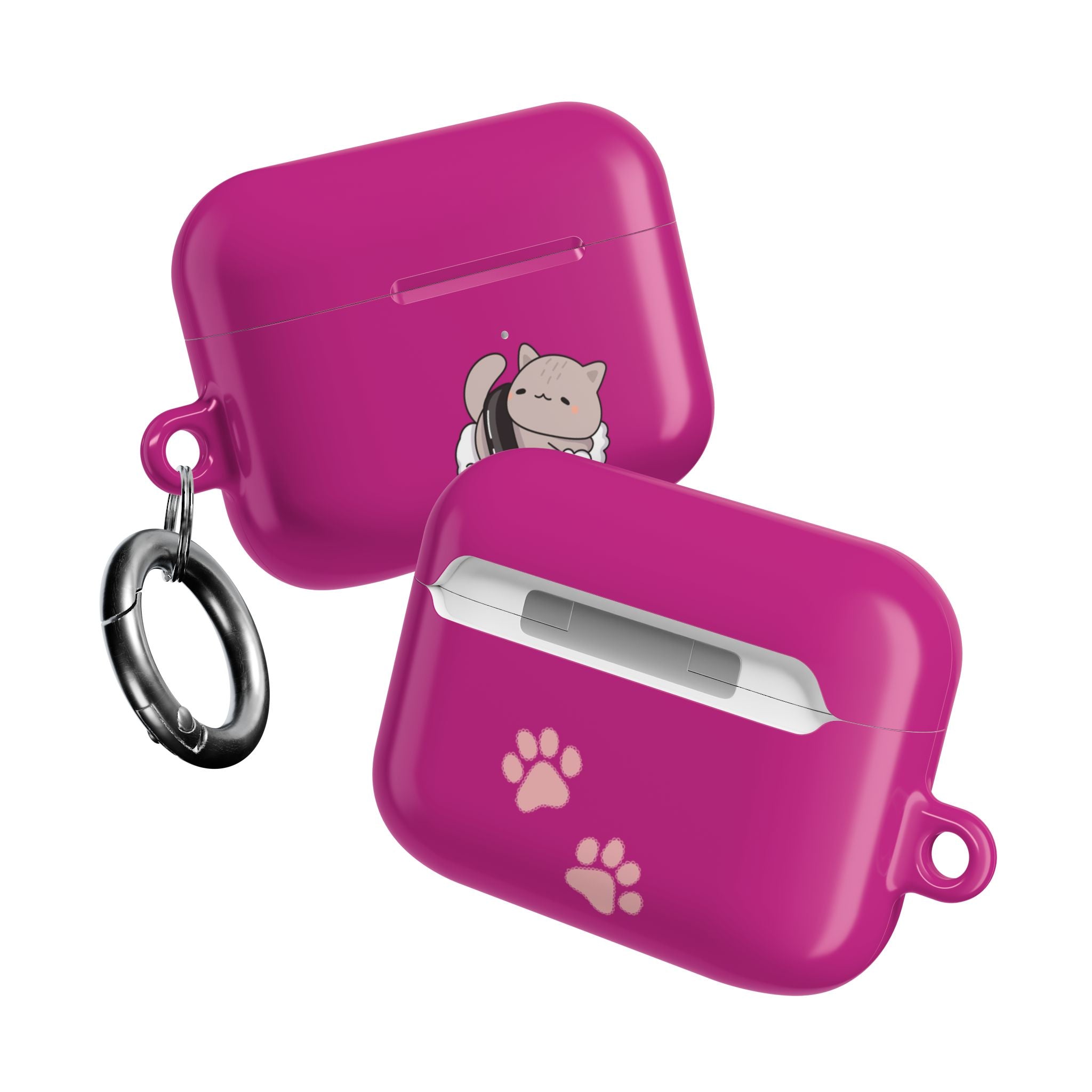 Cat Sushi AirPods Case - Cute Pink Protective Cover