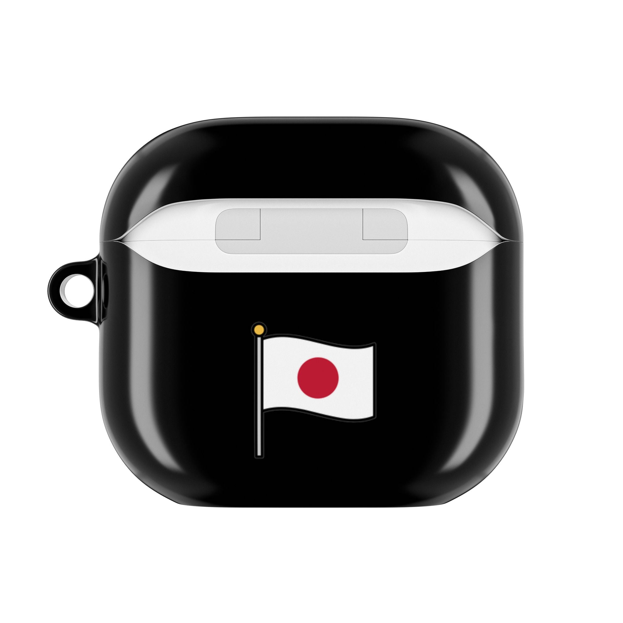 Samurai Shiba Inu with Japanese Flag Black AirPods or AirPods Pro Case