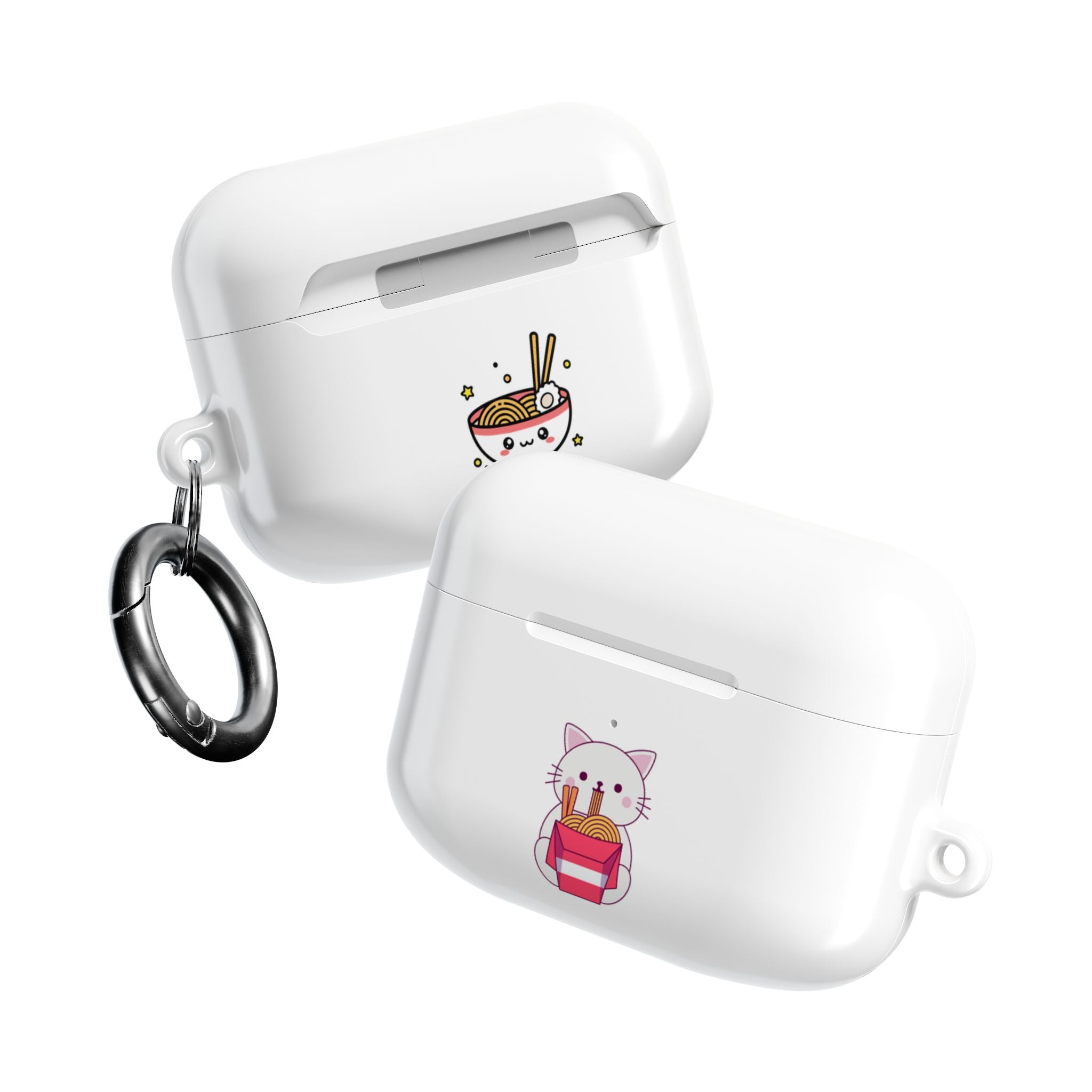 Kawaii Cat & Ramen Design AirPods Case Protective Wireless Earbud Cover