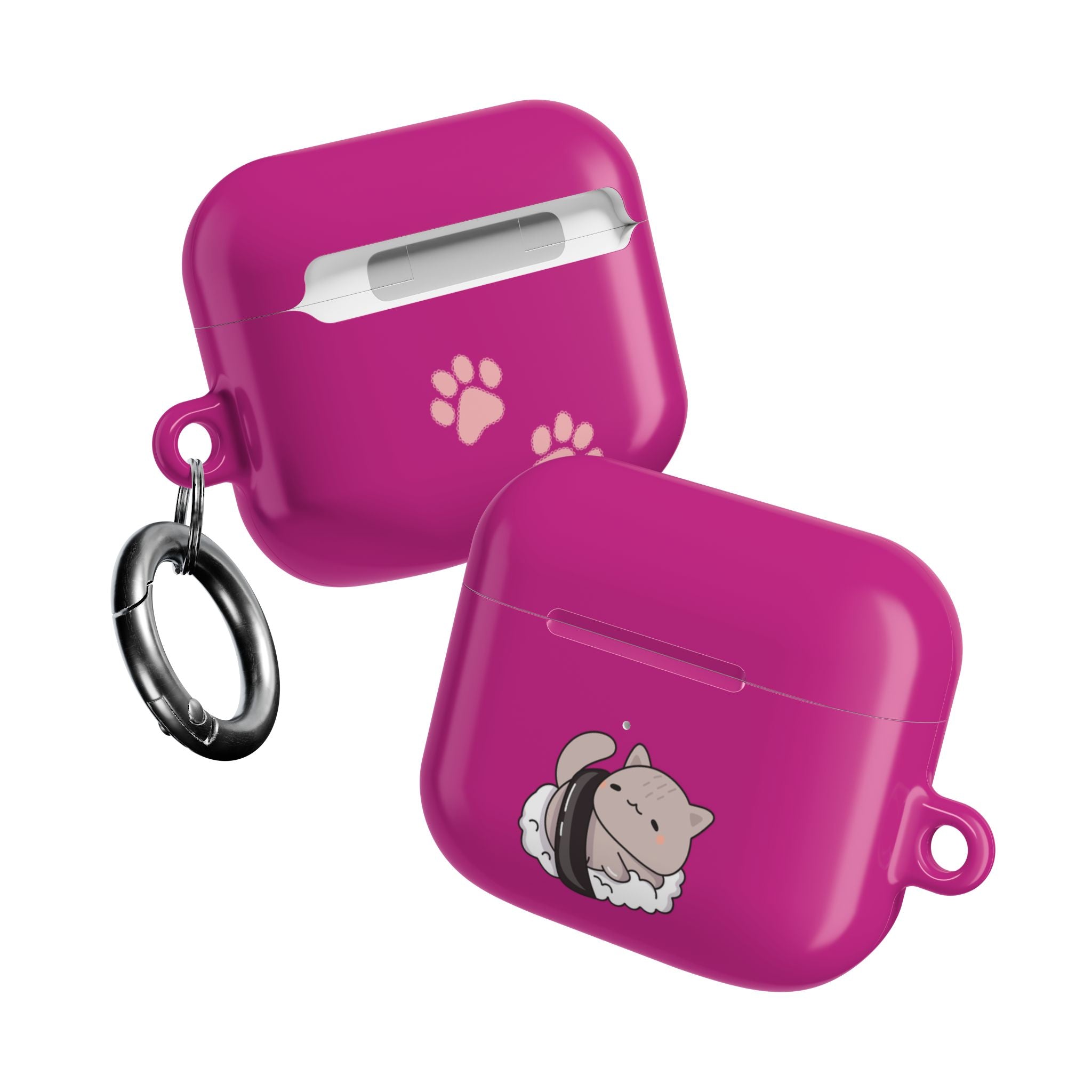 Cat Sushi AirPods Case - Cute Pink Protective Cover