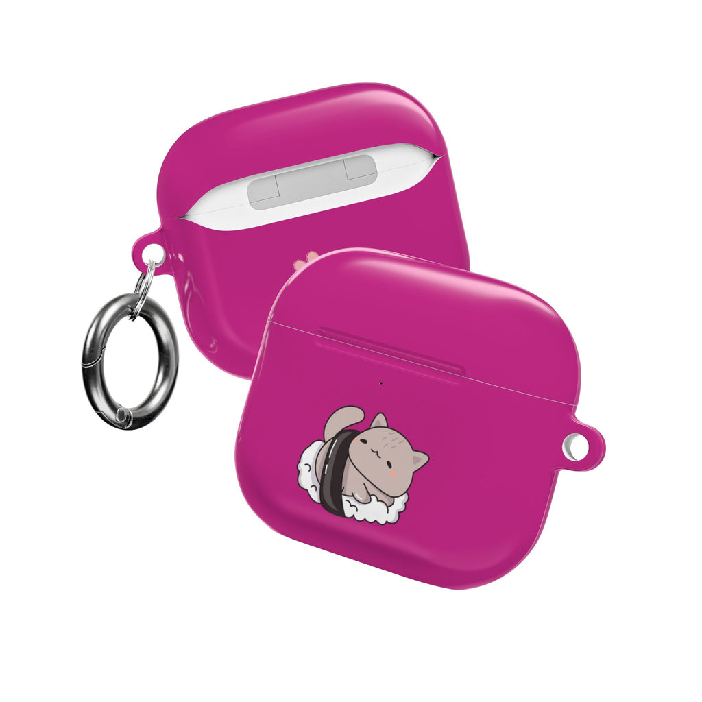 Cat Sushi AirPods Case - Cute Pink Protective Cover