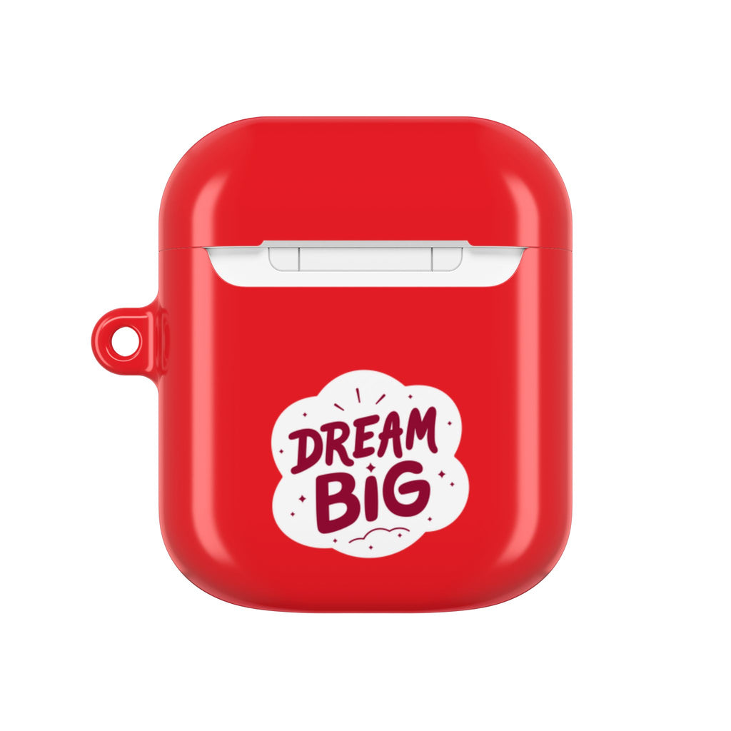 Red AirPods Case with a Snoozing Bulldog