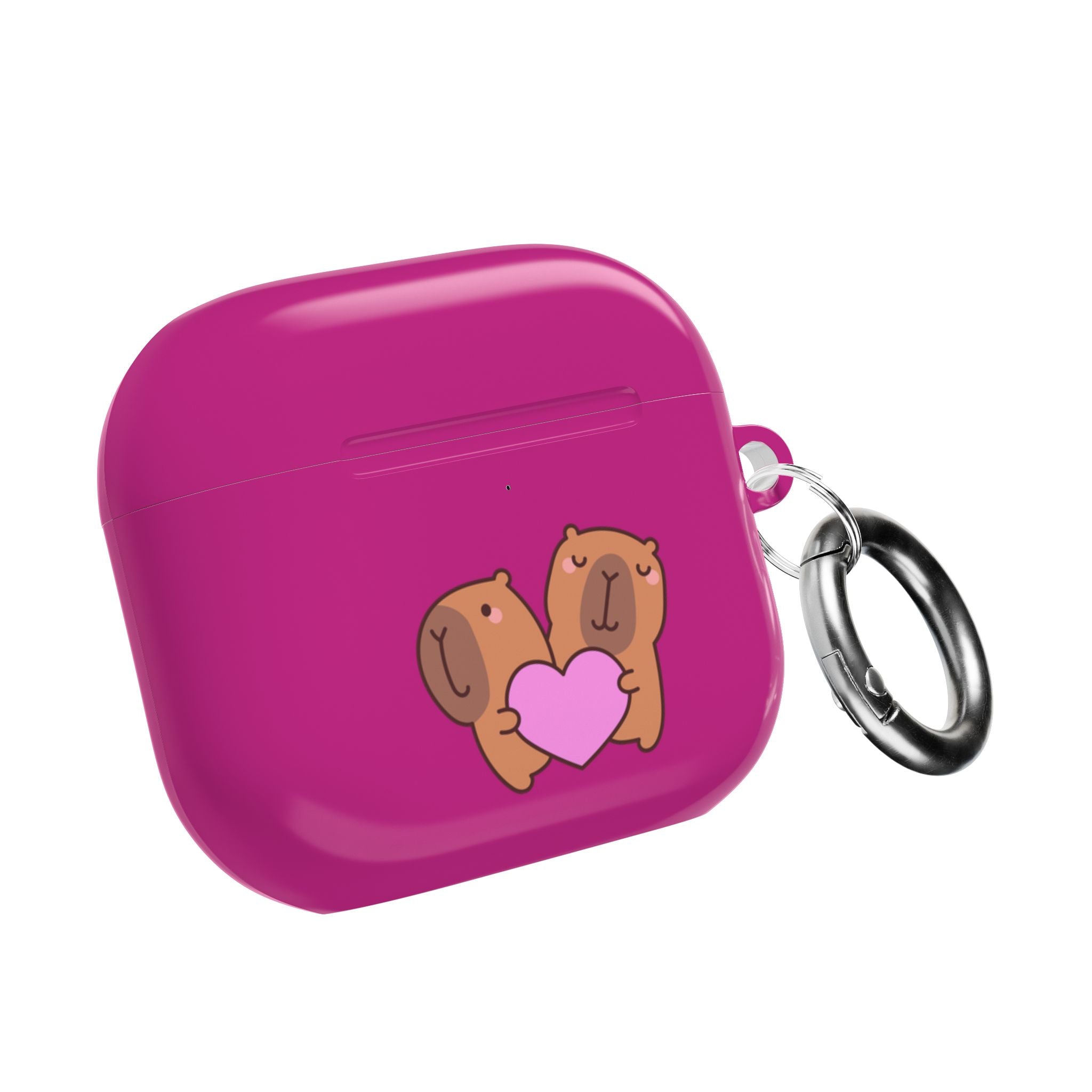Cute Valentines Love Capybaras & Heart Envelope Protective AirPods Case