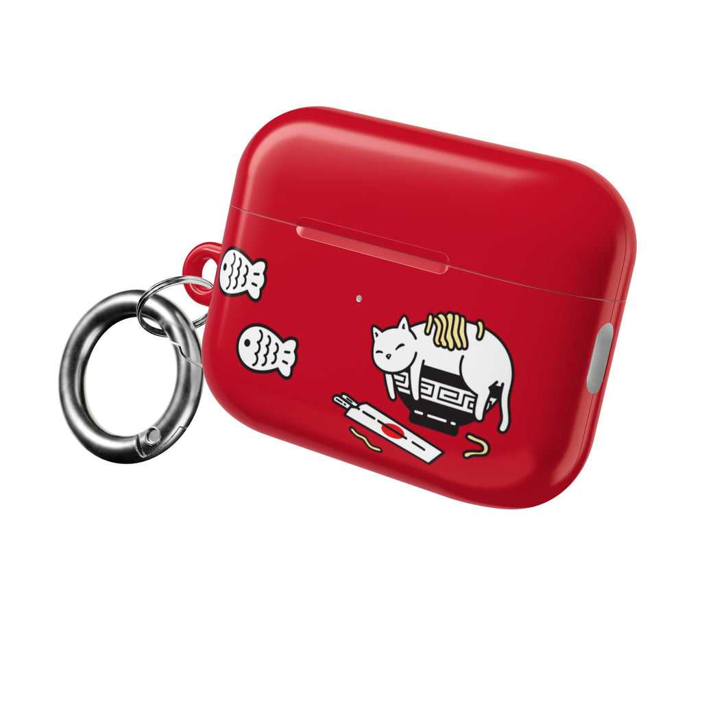 Lucky Japanese Cat & Fish Red AirPods or AirPods Pro Case