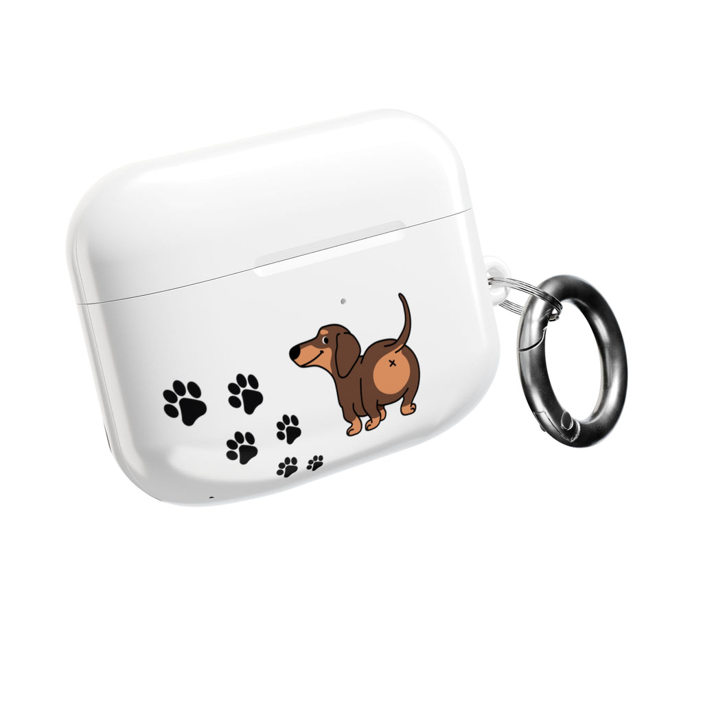 Staring Dachshund White AirPods or AirPods Pro Case