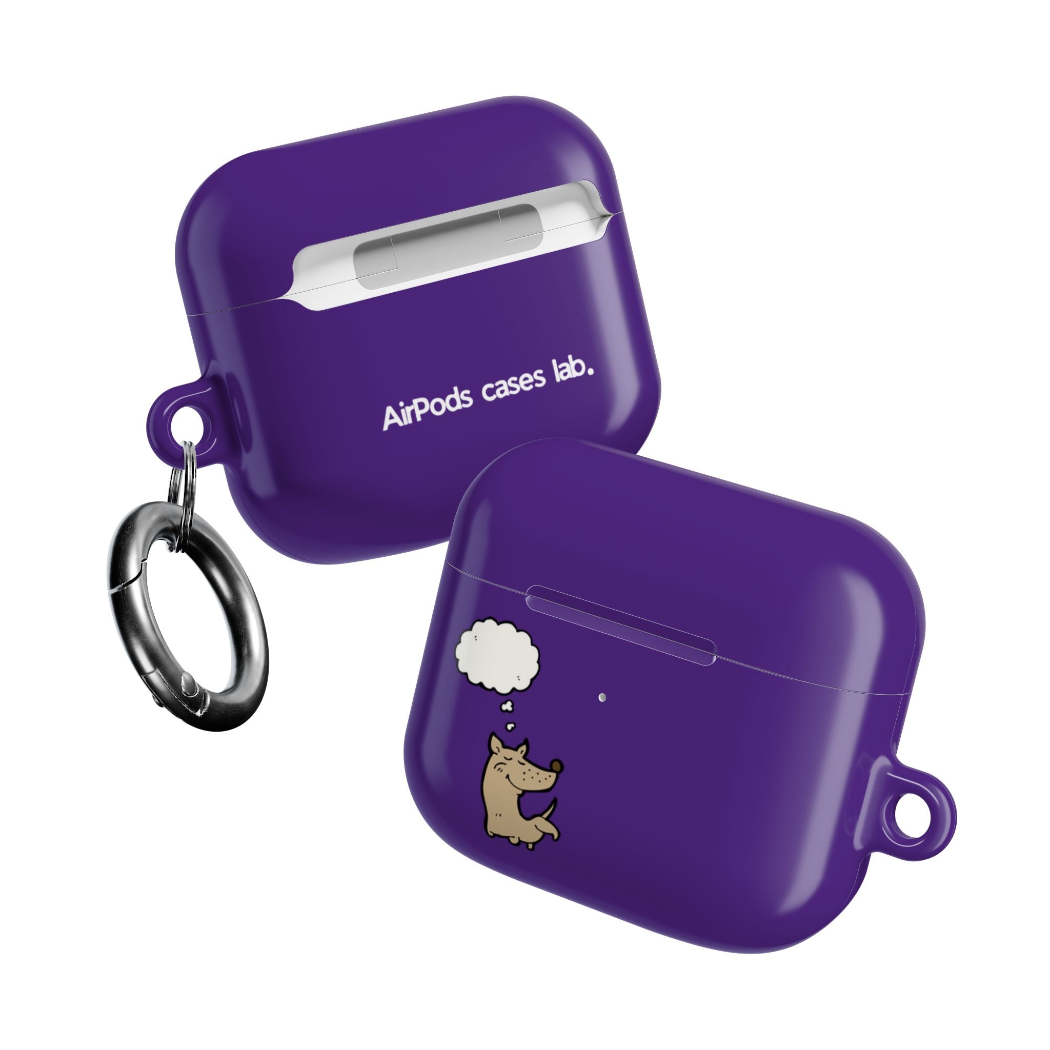 Happy Puppy Purple AirPods Case