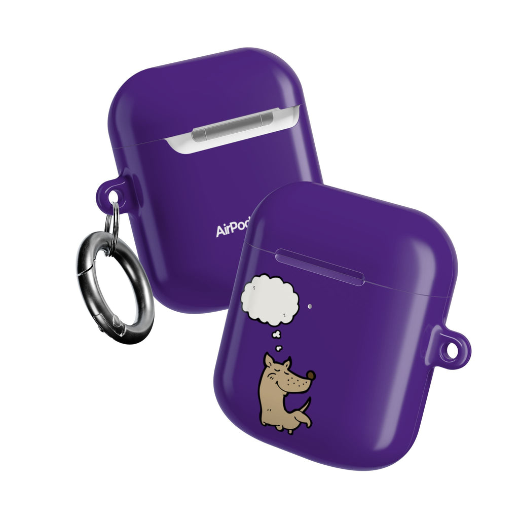 Happy Puppy Purple AirPods Case