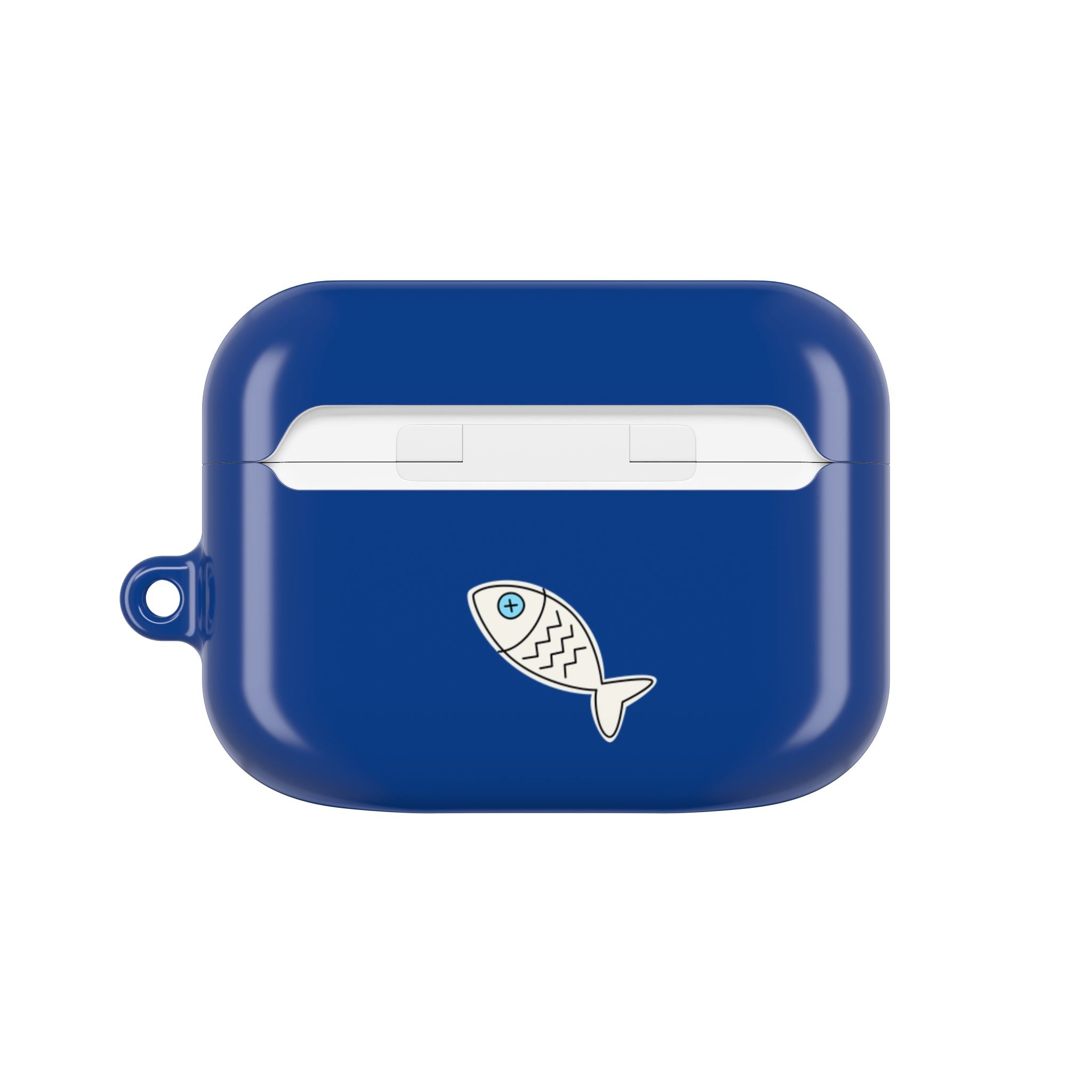 Cat & Fish AirPod Case - Cute Blue Protective AirPods Case